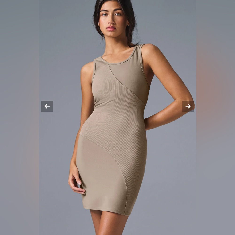 Alo Yoga Alosoft Sunbeam Dress in Gravel, Size Small